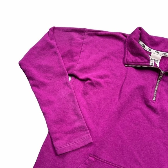 Victoria Secret PINK Quarter Zip Purple Pullover - Picture 2 of 8